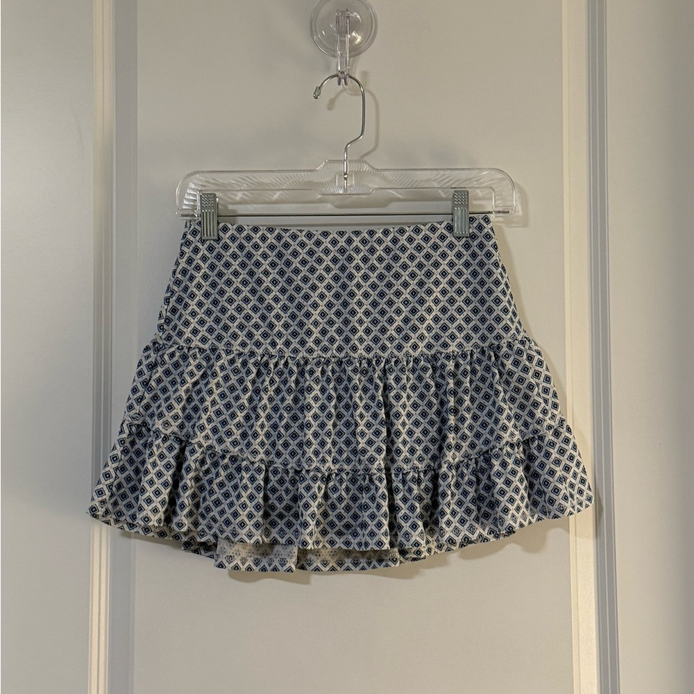 Elegant Blue Patterned Skirt